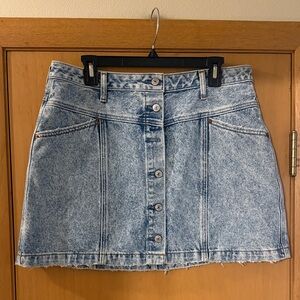 Abercrombie & Fitch Natural Rise Denim Jean Mini Skirt New Flawed Size 14/32